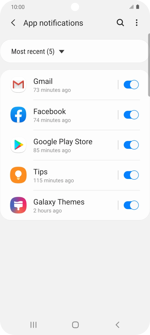 Press the drop down list. Press the drop down list.