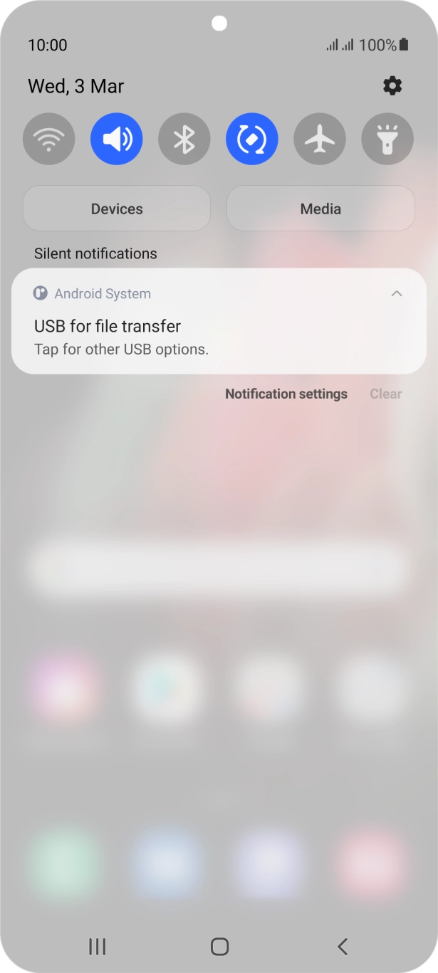 Press Tap for other USB options.. Press Tap for other USB options..