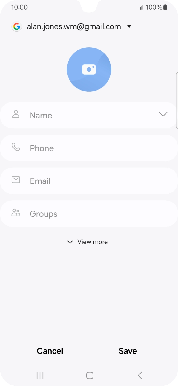 Press Name and key in the required name.