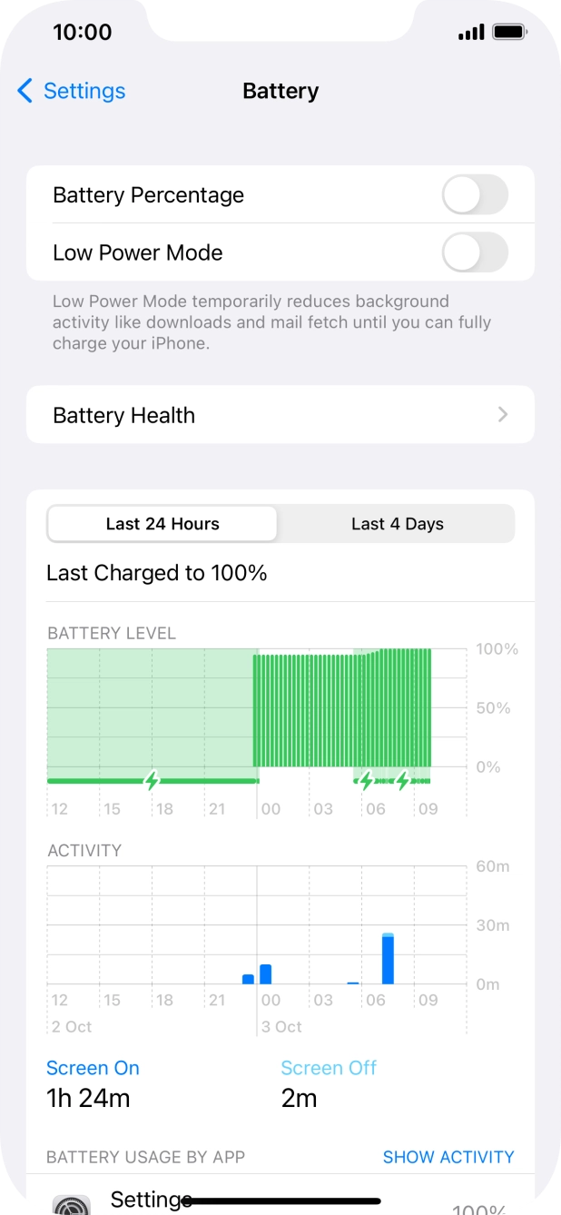 Press Battery Health.