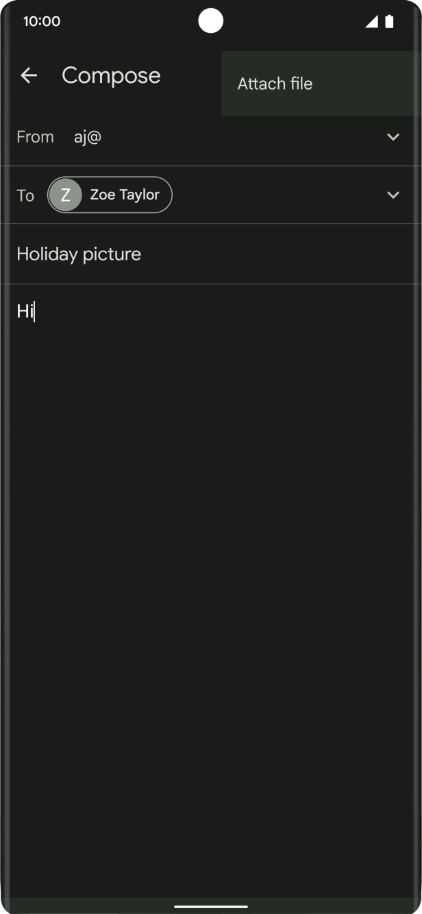 Press Attach file and go to the required folder. Press Attach file and go to the required folder.