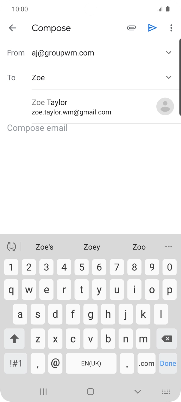 Press the required contact.