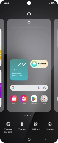 Press the required setting and follow the instructions on the screen to personalise the appearance of the home screen.