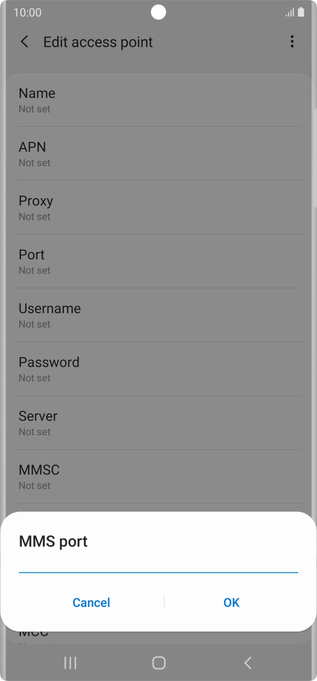 Key in 8080 and press OK. Key in 8080 and press OK.