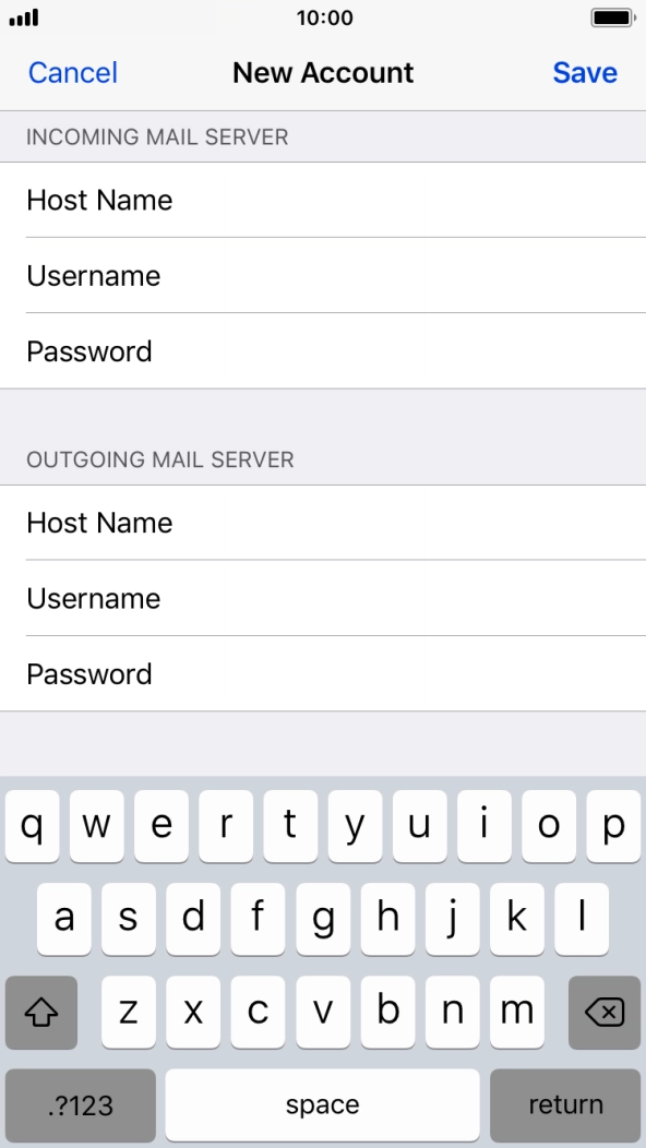 Press Save. Your email account has now been set up. To select more settings for incoming and outgoing server, proceed with the following steps.