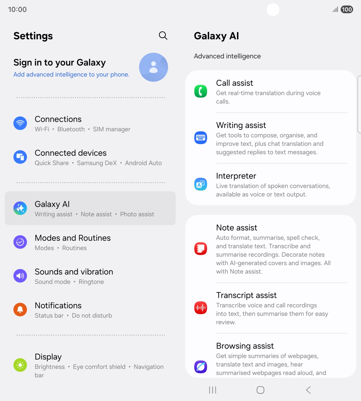 More examples of Galaxy AI usage are now displayed.