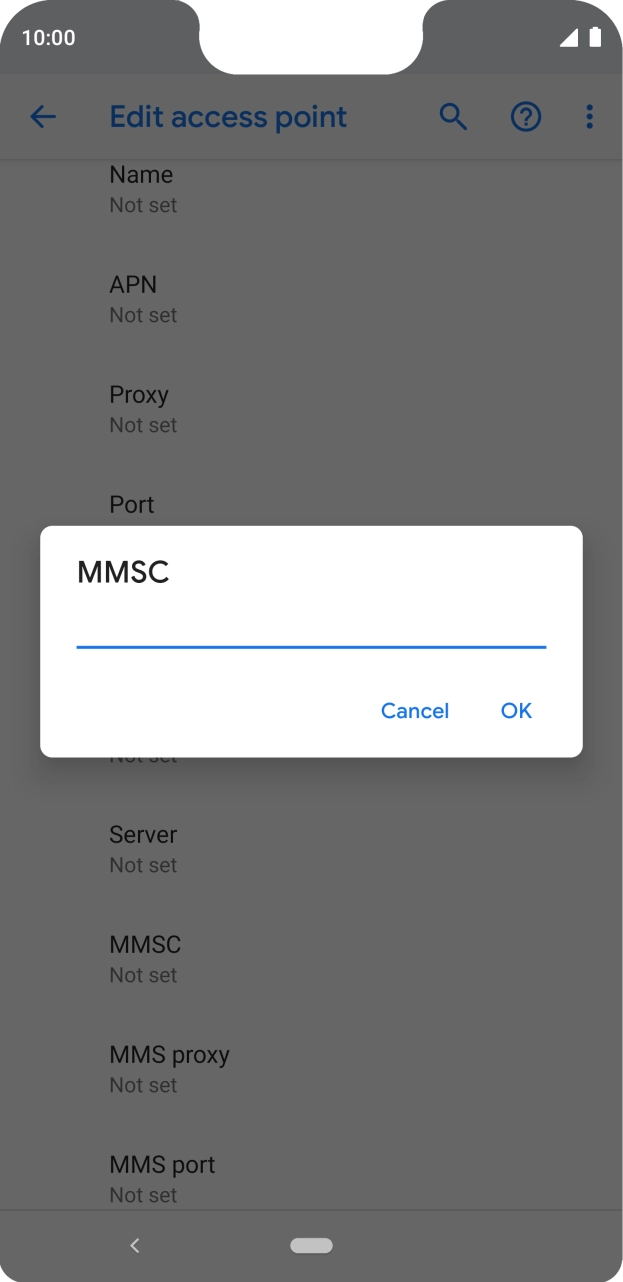 Key in http://mmsc.mms.o2.co.uk:8002 and press OK. Key in http://mmsc.mms.o2.co.uk:8002 and press OK.