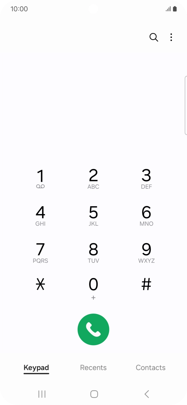 Press the menu icon.