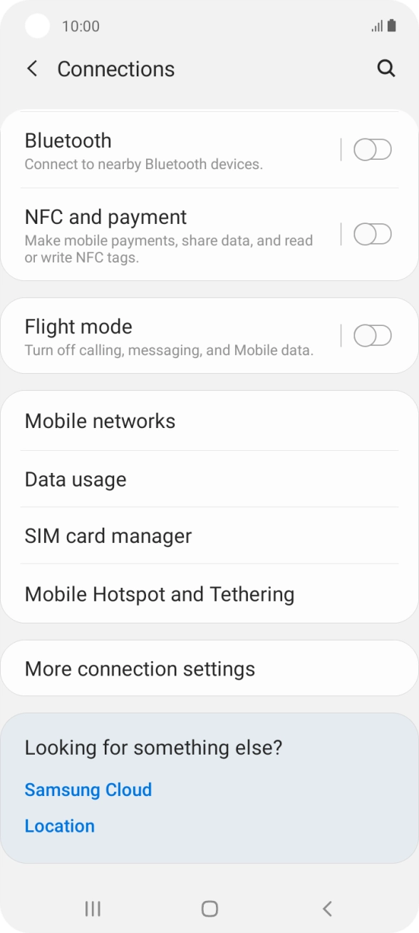 Press Mobile Hotspot and Tethering. Press Mobile Hotspot and Tethering.