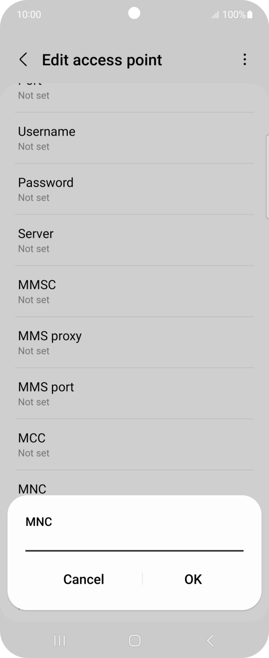 Key in 10 and press OK. Key in 10 and press OK.