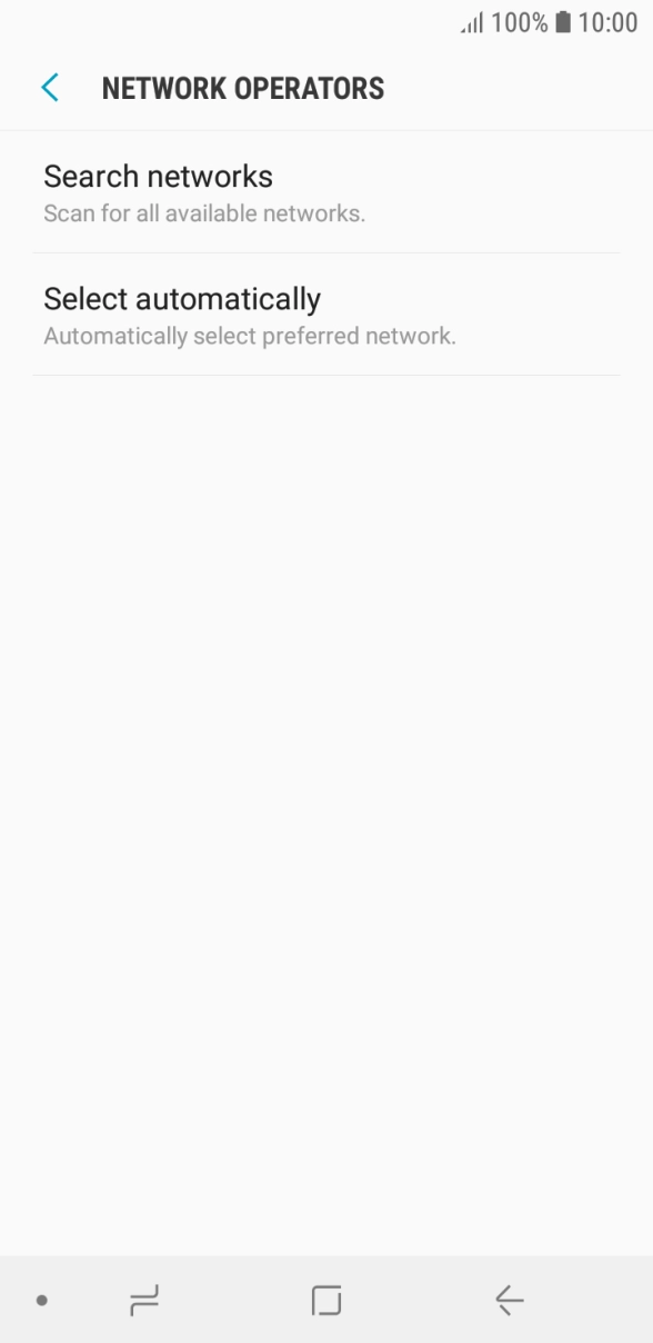 If you want to select a network manually, press Search networks and wait while your phone searches for networks. If you want to select a network manually, press Search networks and wait while your phone searches for networks.