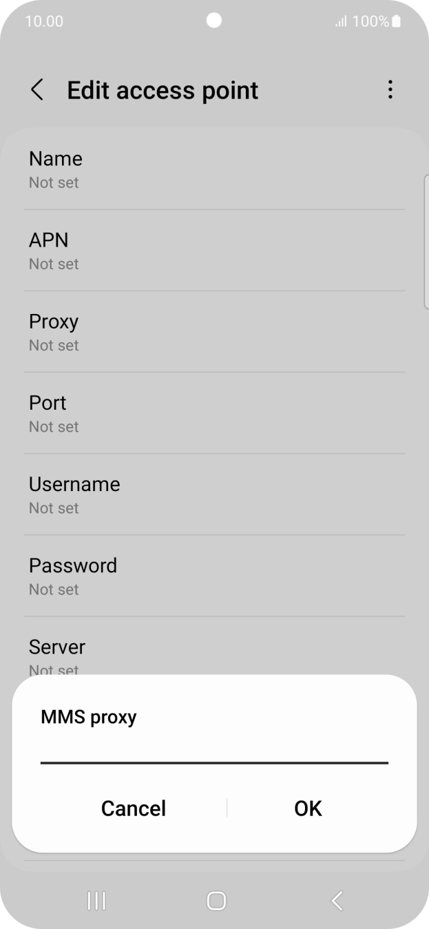 Key in 82.132.254.1 and press OK. Key in 82.132.254.1 and press OK.