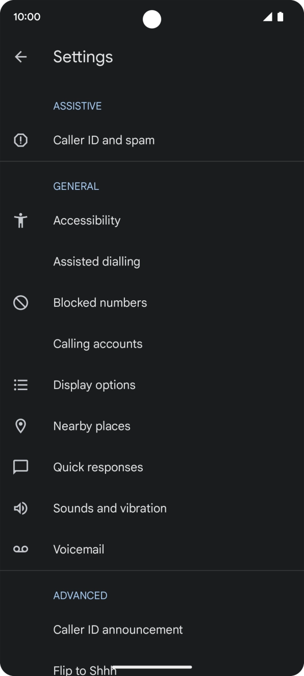 Press Calling accounts.