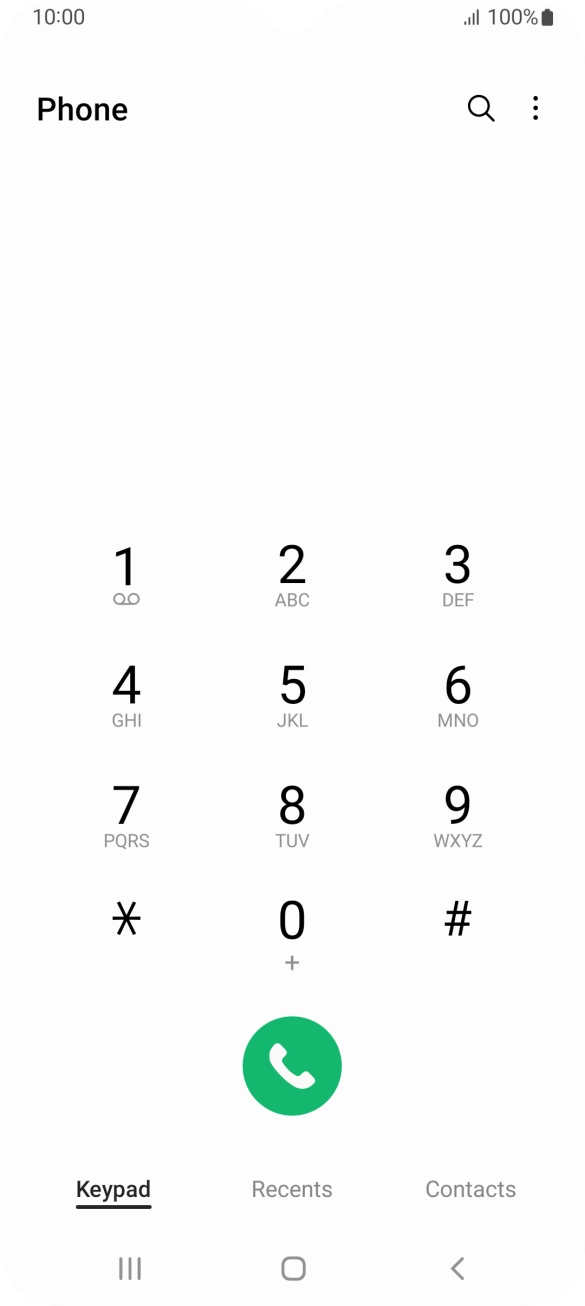 Press the menu icon.