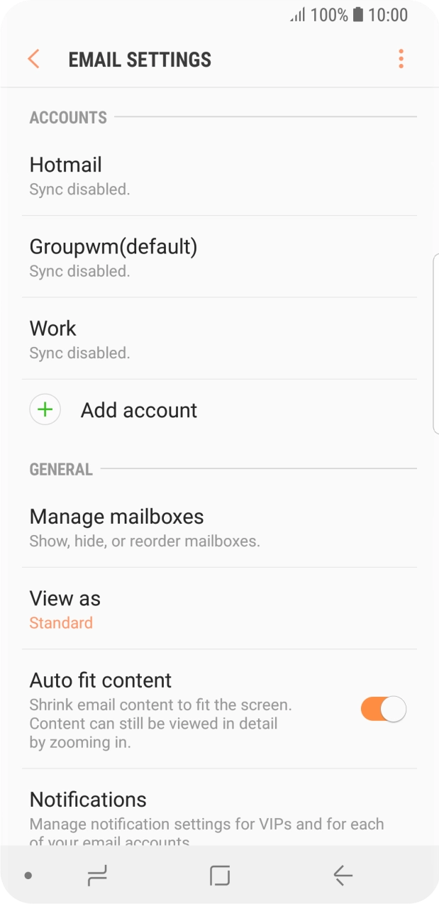 Press the required account. Press the required account.