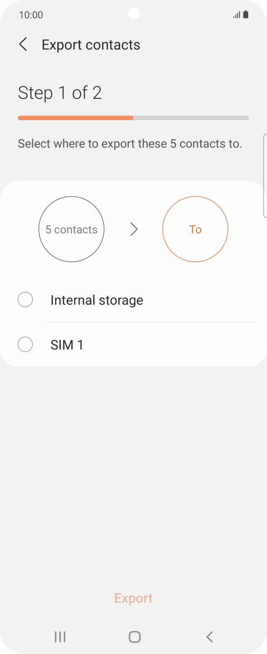 Press the name of the SIM.