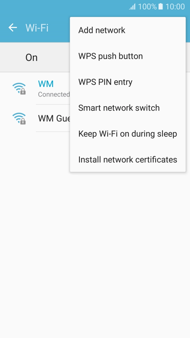 Press Smart network switch. Press Smart network switch.
