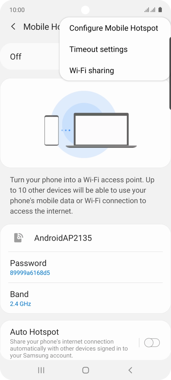 Press Configure Mobile Hotspot.