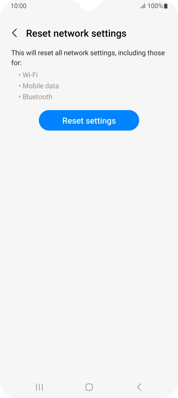 Press Reset settings.