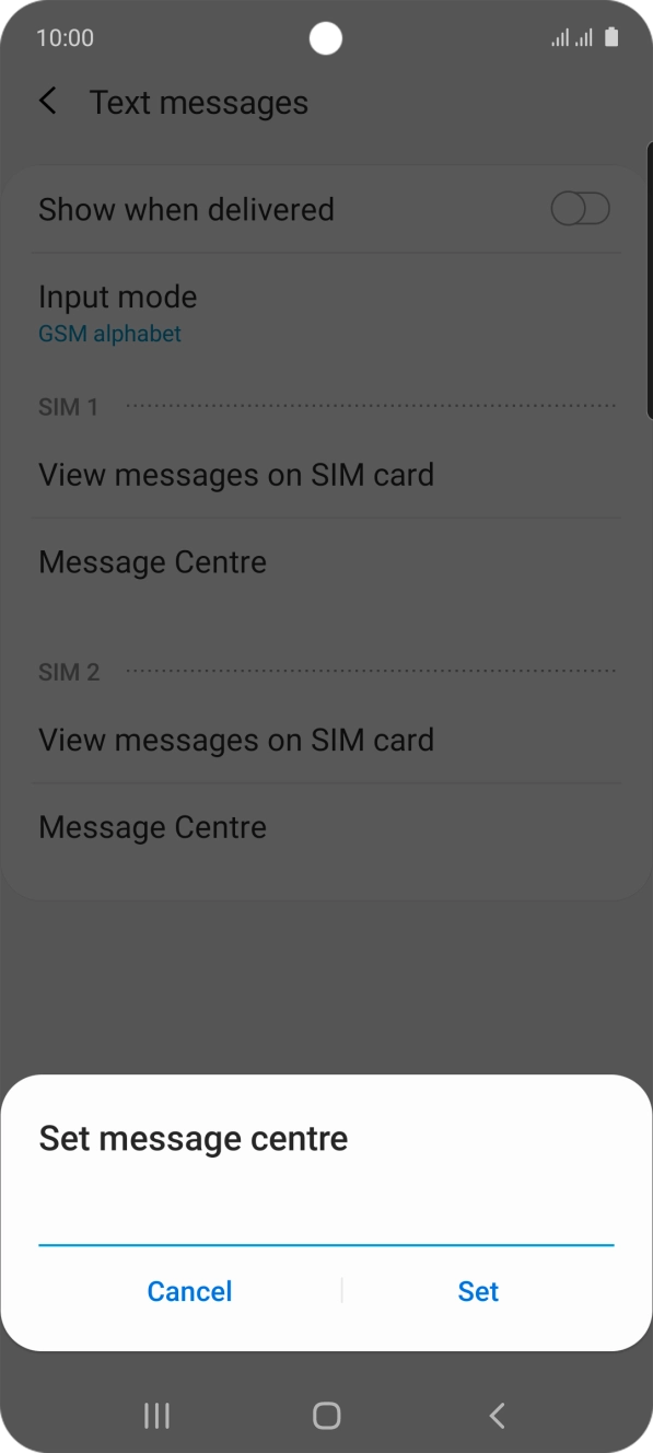 Key in +447802000332 and press Set.