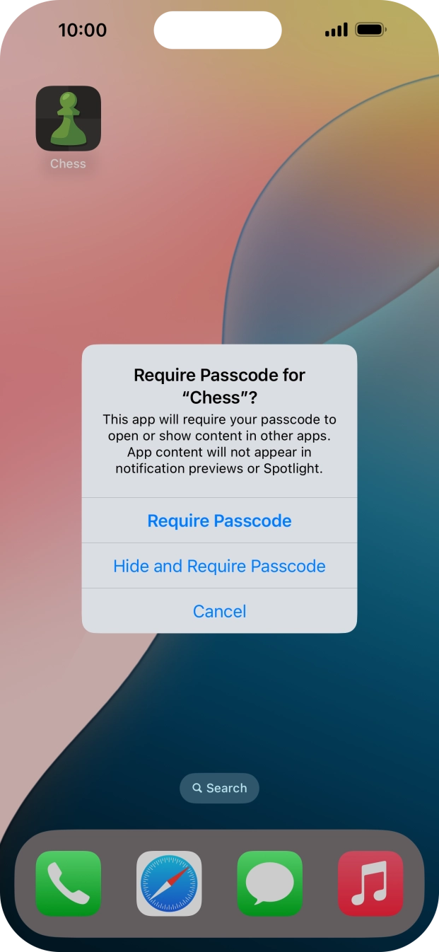 Press Require Passcode.
