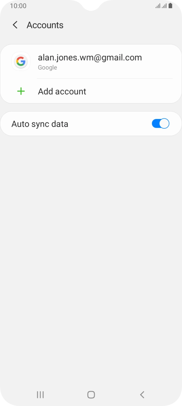 Press Add account. Press Add account.