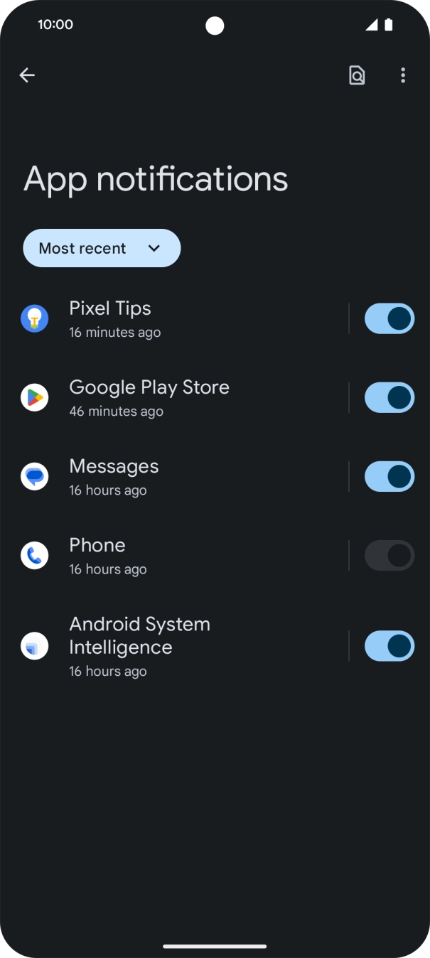 Press the drop down list. Press the drop down list.