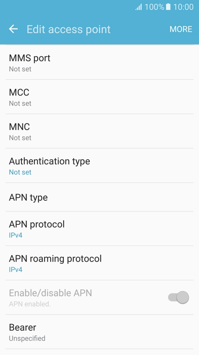 Press MMS port. Press MMS port.