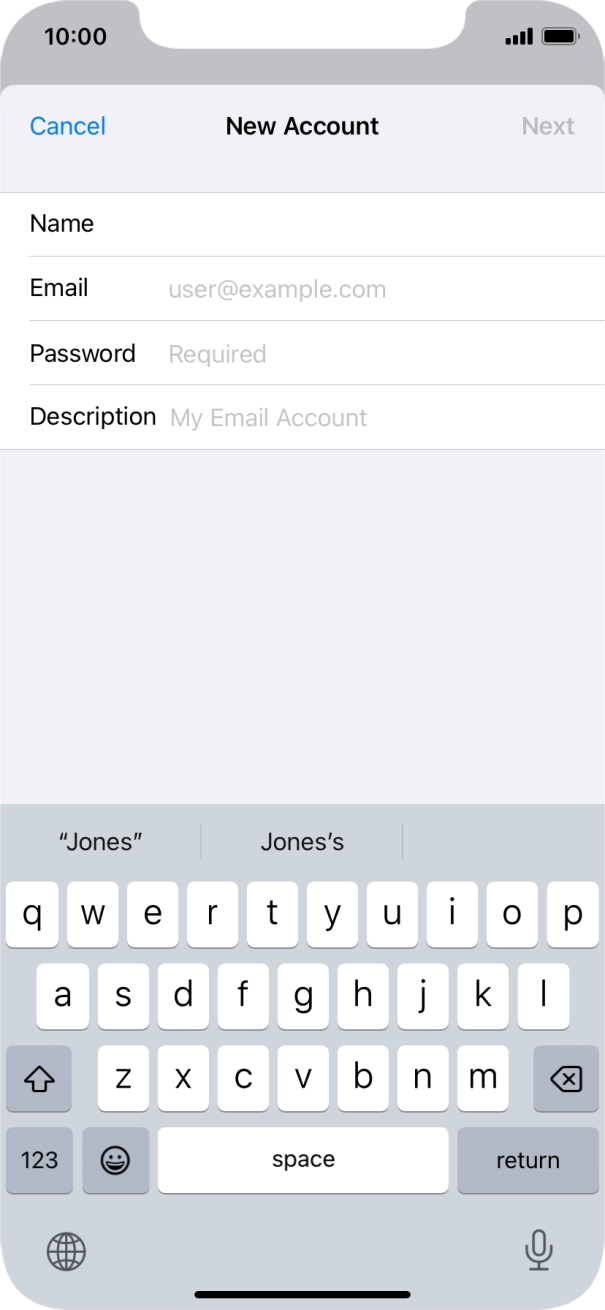 Press Email and key in your email address. Press Email and key in your email address.