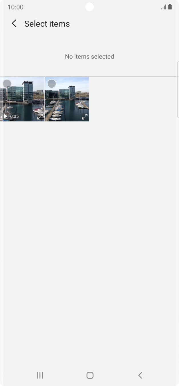 Press the required picture. Press the required picture.