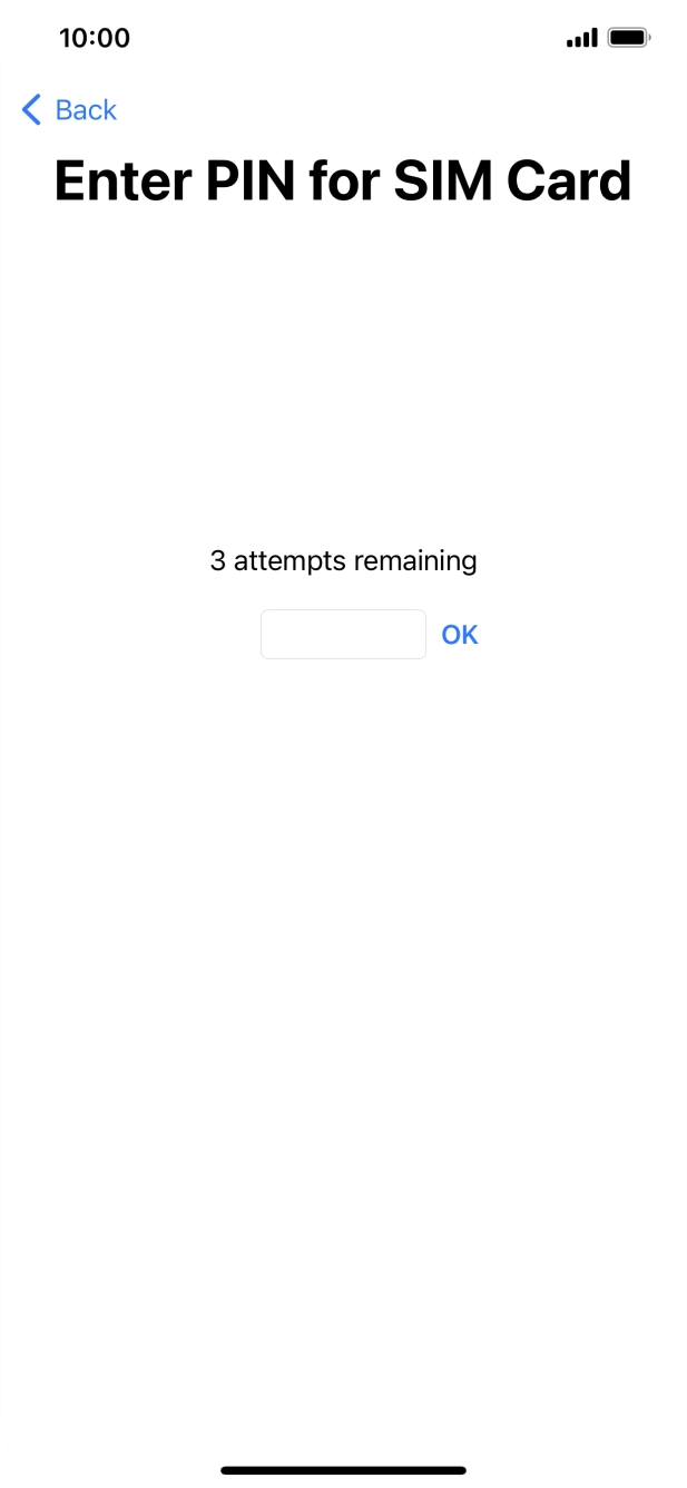 Key in your SIM PIN and press OK. The default SIM PIN is 0000.