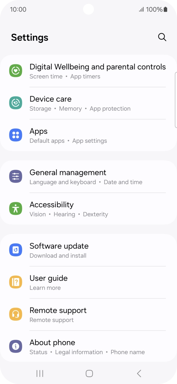 Press Software update. Press Software update.
