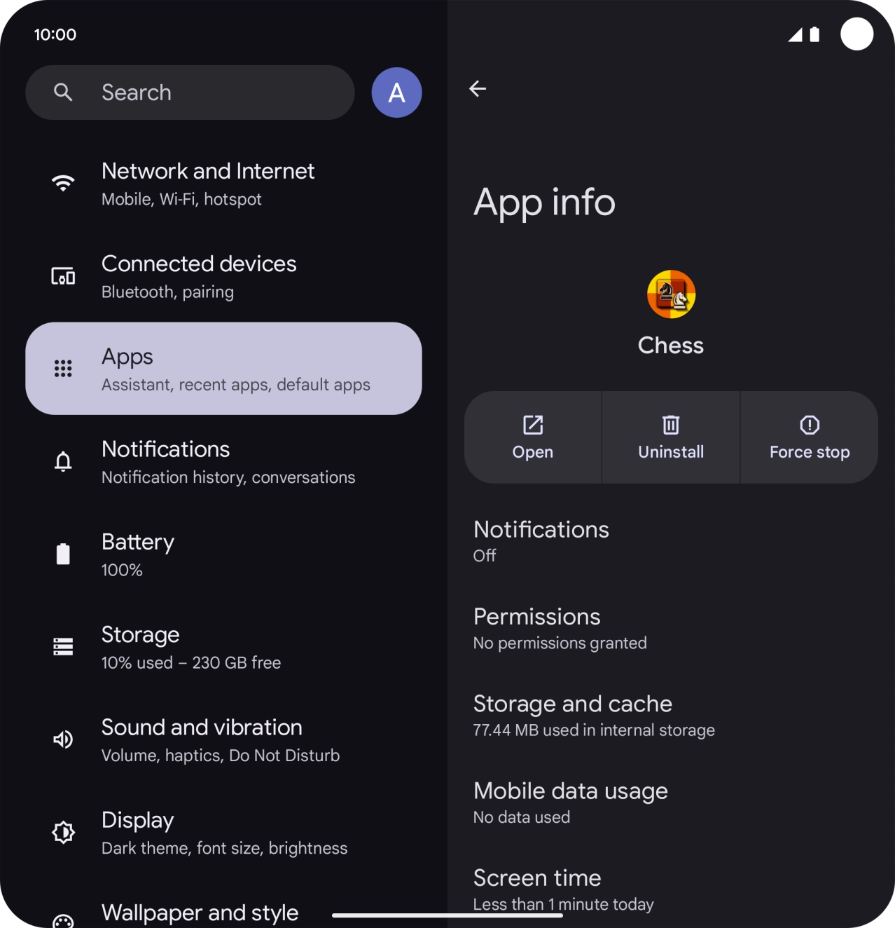 Press Storage and cache.