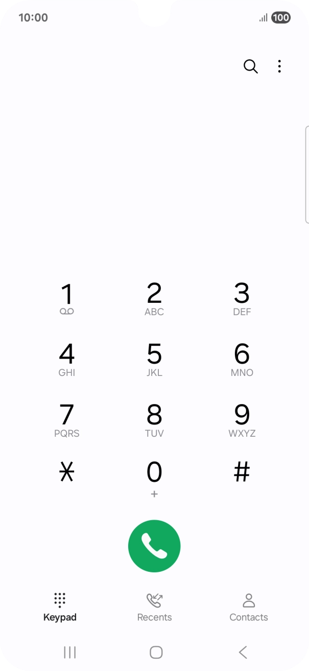 Press the menu icon.