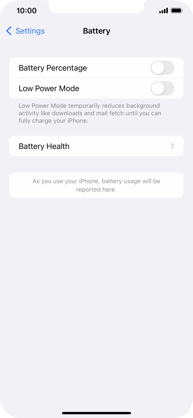 Press the indicator next to 'Low Power Mode' to turn on the function.