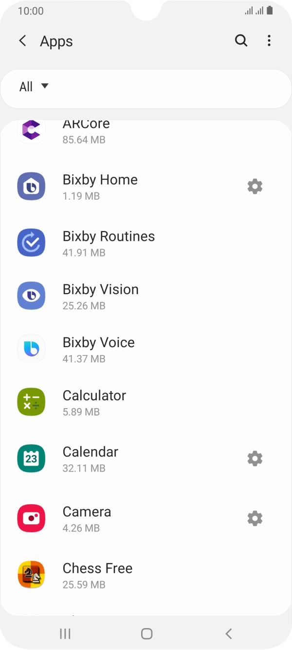 Press the required app.