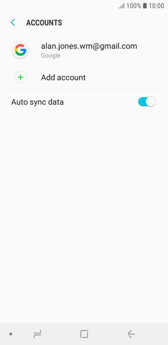 Press Add account. Press Add account.