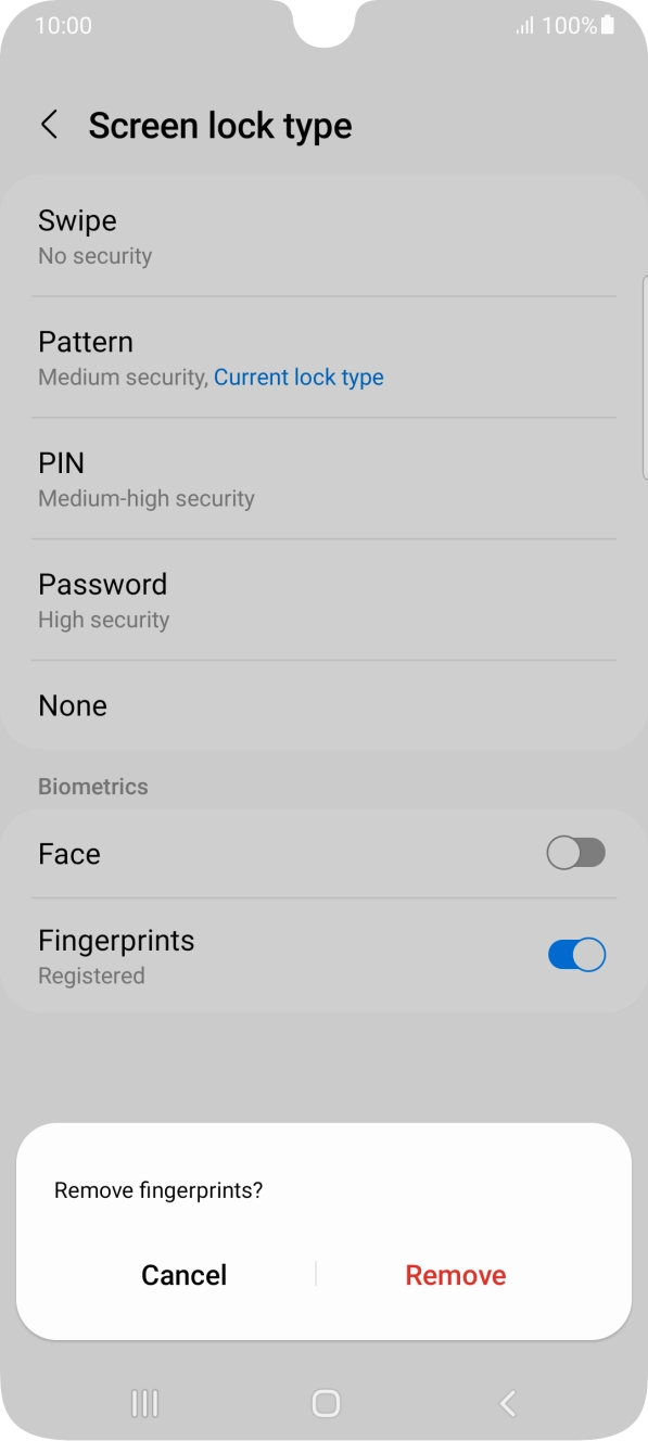 Press Remove. Press Remove.