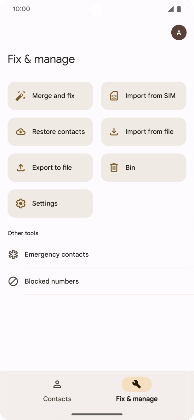 Press Import from SIM.