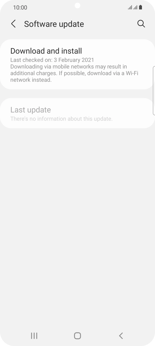 Press Download and install. If a new software version is available, it's displayed. Follow the instructions on the screen to update the phone software. Press Download and install. If a new software version is available, it's displayed. Follow the instructions on the screen to update the phone software.