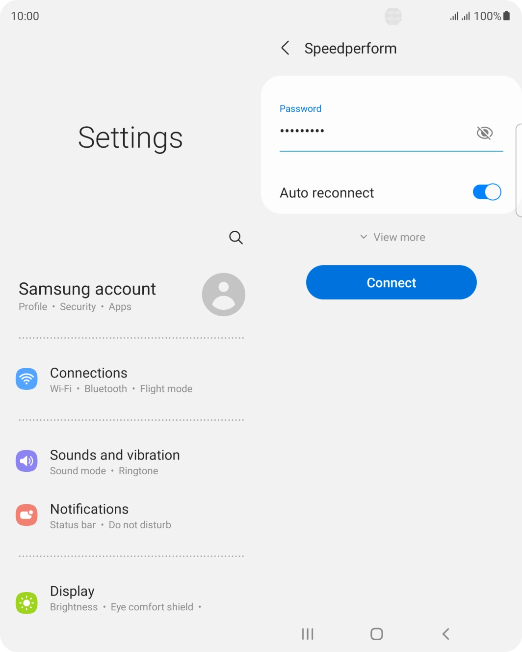 Key in the password for the WiFi network and press Connect. Key in the password for the WiFi network and press Connect.