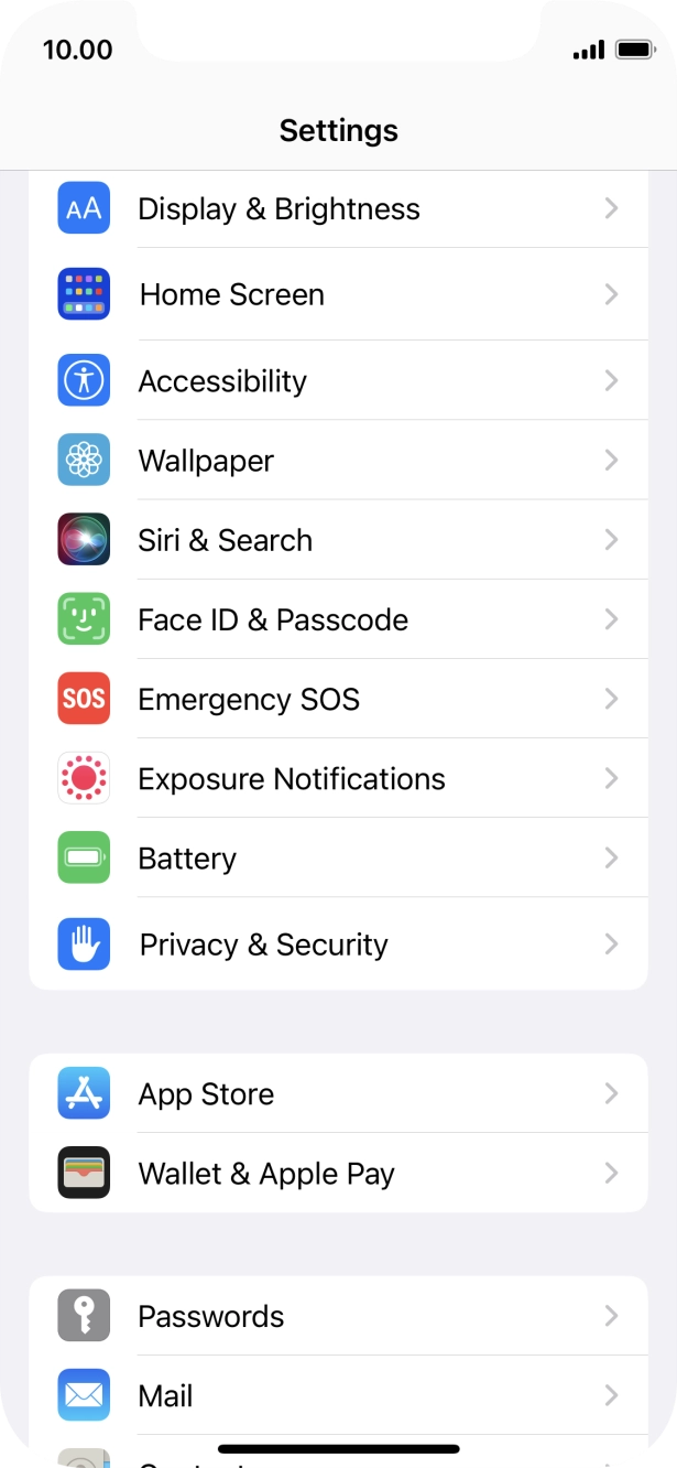 Press Display & Brightness. Press Display & Brightness.
