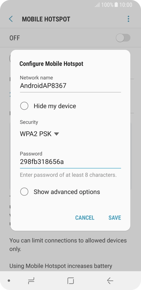 Press SAVE. Press SAVE.