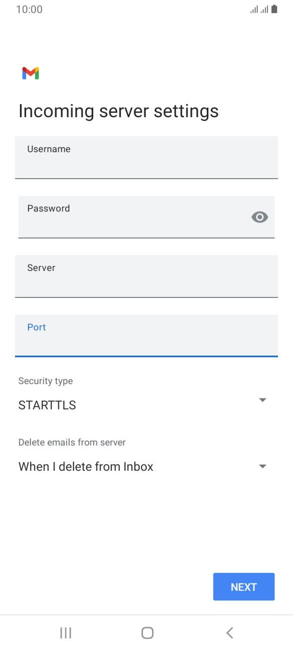 Press the drop down list below 'Security type'. Press the drop down list below 'Security type'.