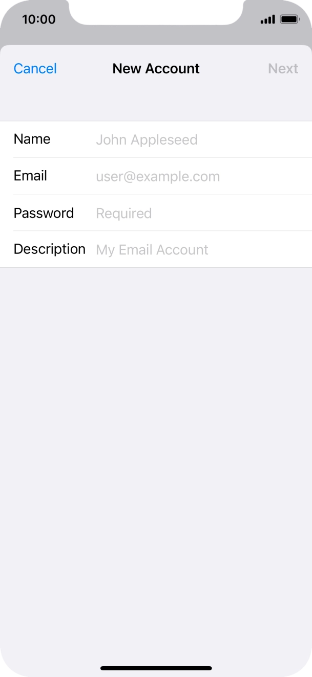 Press Name and key in the required sender name. Press Name and key in the required sender name.