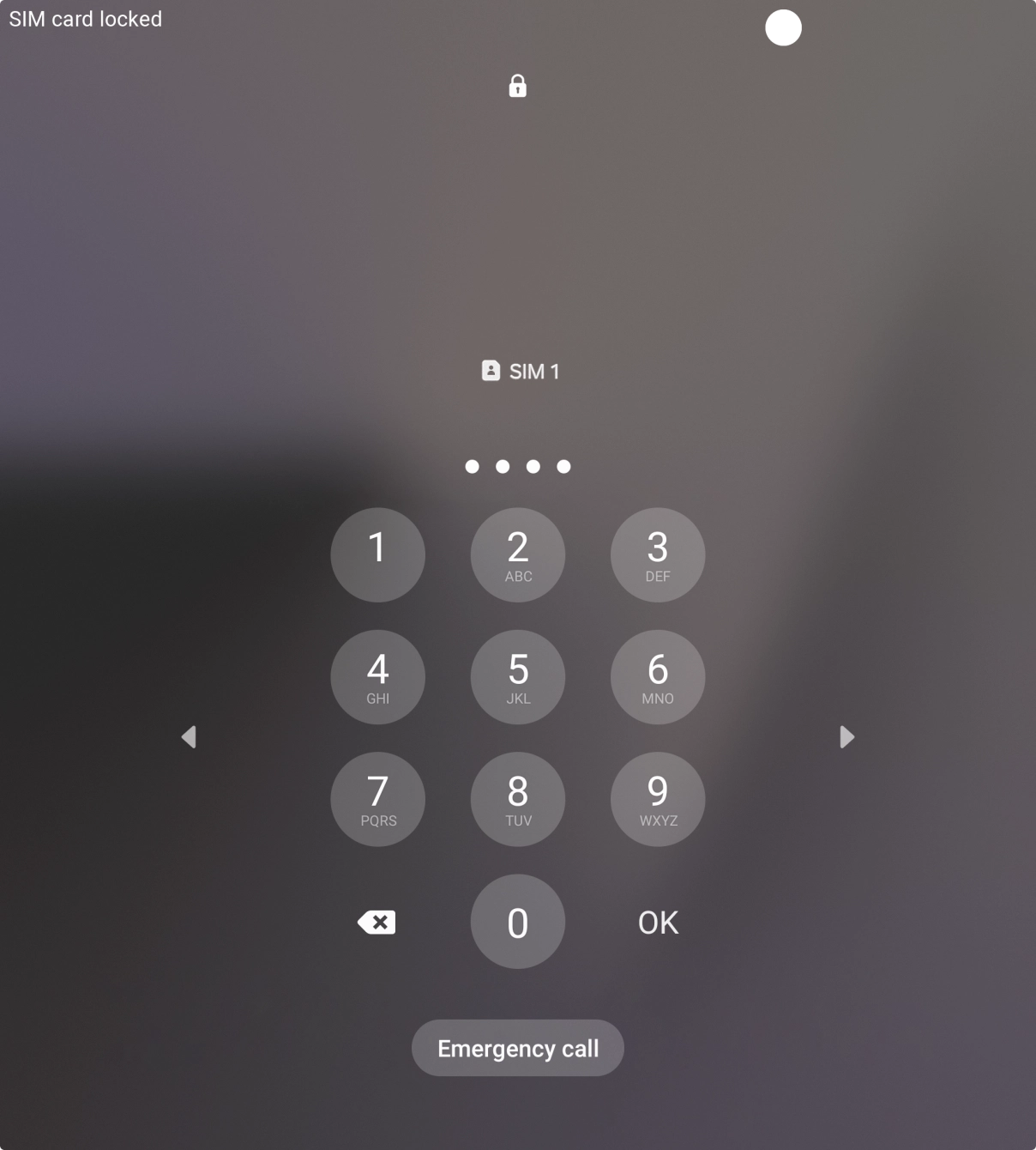 If your SIM is locked, key in your SIM PIN and press OK. The default SIM PIN is 0000.