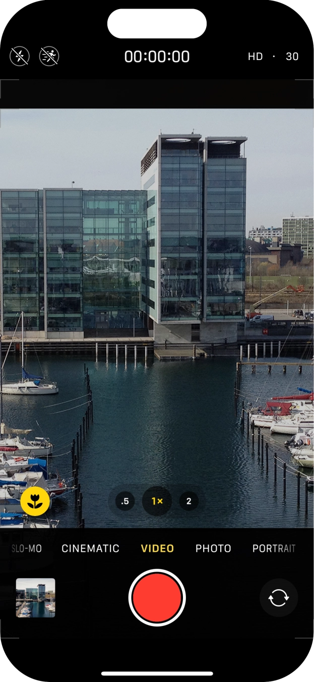 Press the record icon to start recording. Press the record icon to start recording.