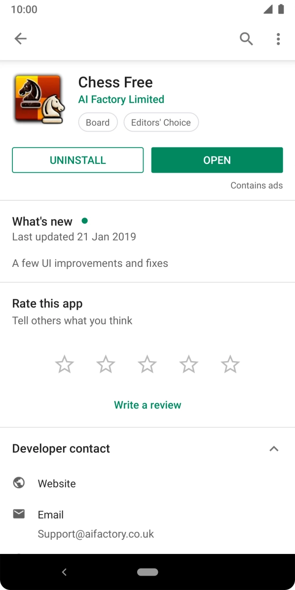 Press the Home key to return to the home screen.
