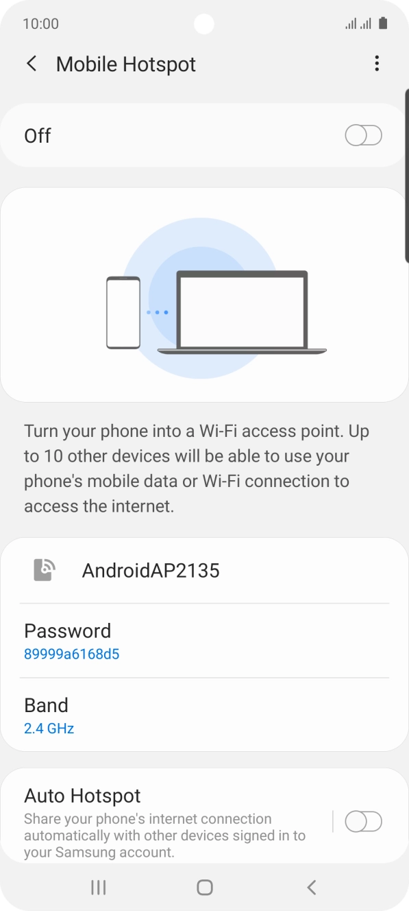 Press the menu icon.