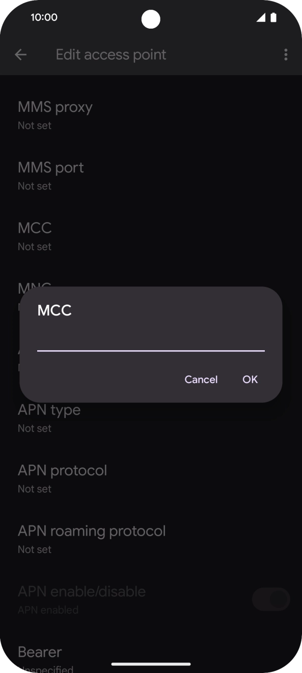 Key in 234 and press OK.